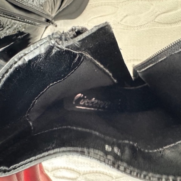 L'INTERVALLE Chunky Heels Ankle Boots - Black Patent - Size 38 - Picture 9 of 12